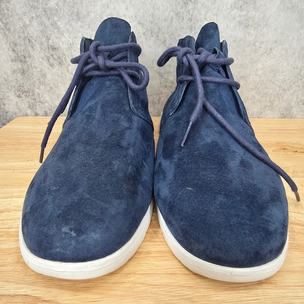 UGG Chukka Boots Mens 10.5 Navy Blue‎ Suede Freamon Tasman Braid Wool Insoles